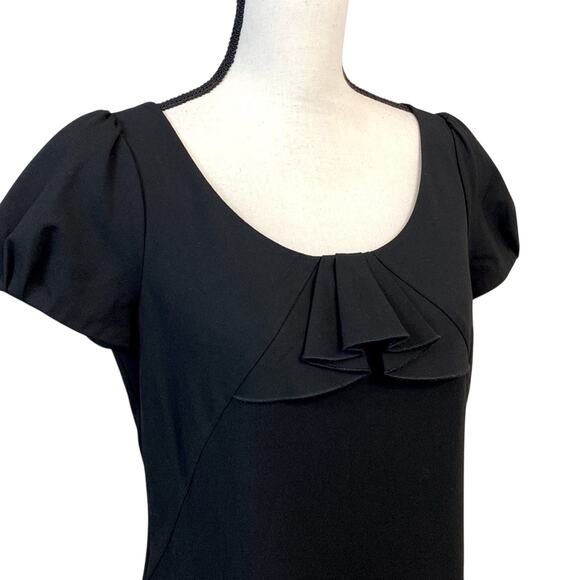 Ann Taylor LOFT Black Puff Sleeve Sheath Dress Size 6P - Picture 2 of 7